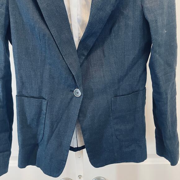 NWOT Zara Single Button Jacket - Women Size 2 - Blue - Picture 4 of 6